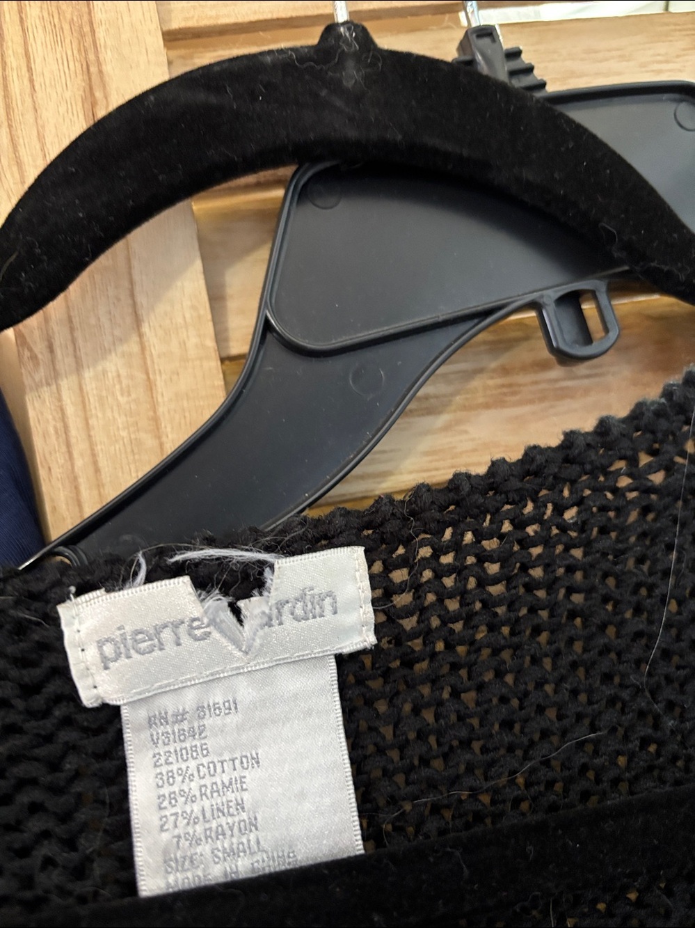 Pierre Cardin Black Open Cardigan with Lightweight Knit Small - Picture 2 of 3